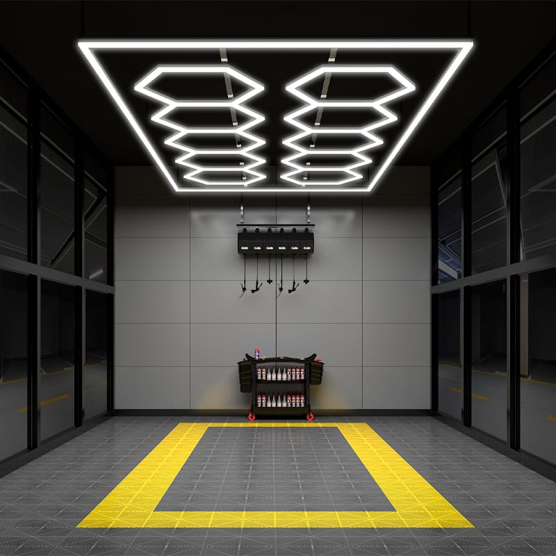 garage lighting hexagon