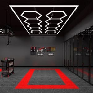 garage lights hexagon