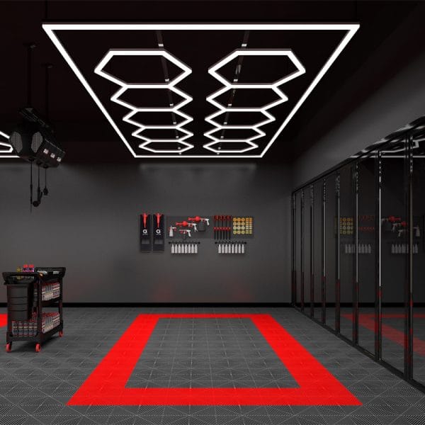garage lights hexagon