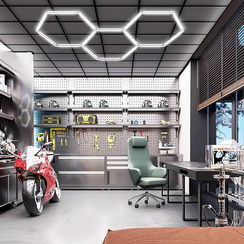 hexagon shop lights