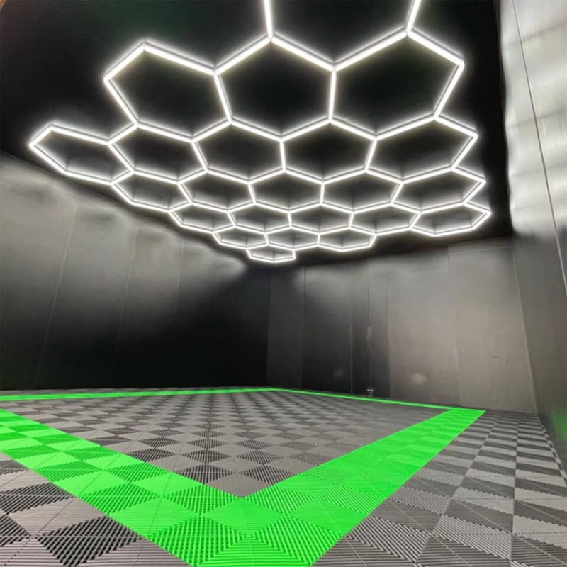 hexagonal lights garage