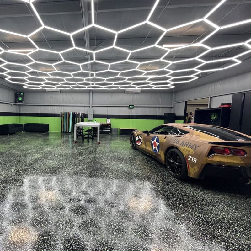 hexagon light garage