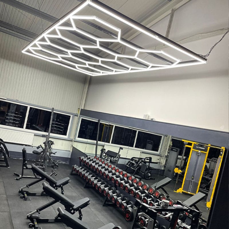 Hexagon gym lights led