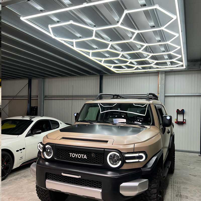 Hex garage lights