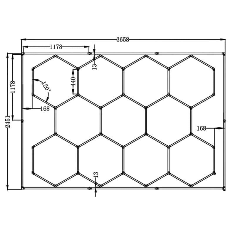ceiling hexagon light