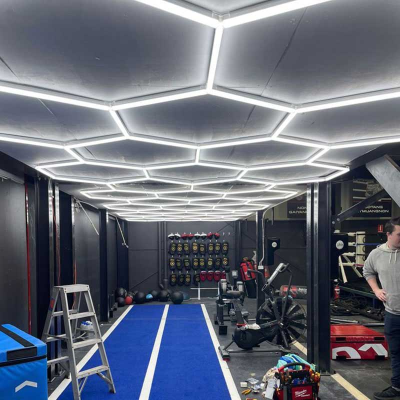gym hex lights