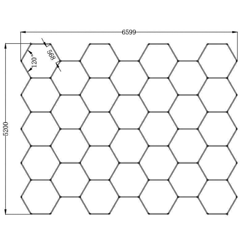 hexagon ceiling light