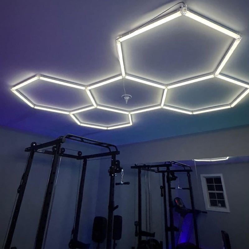 hexagon gym lights