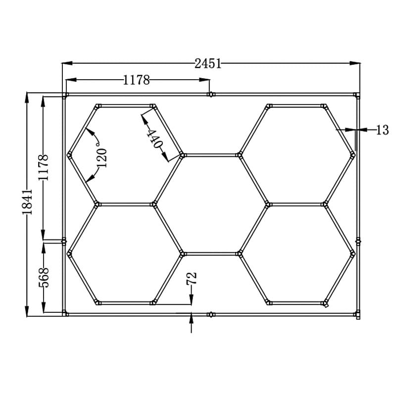 hexagon light led