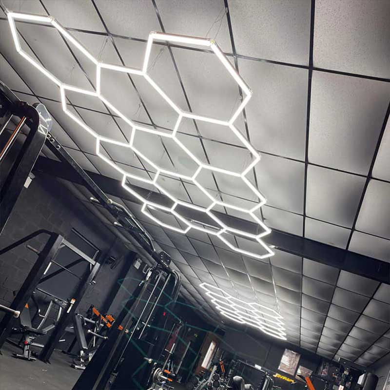 hexagon lighting gym