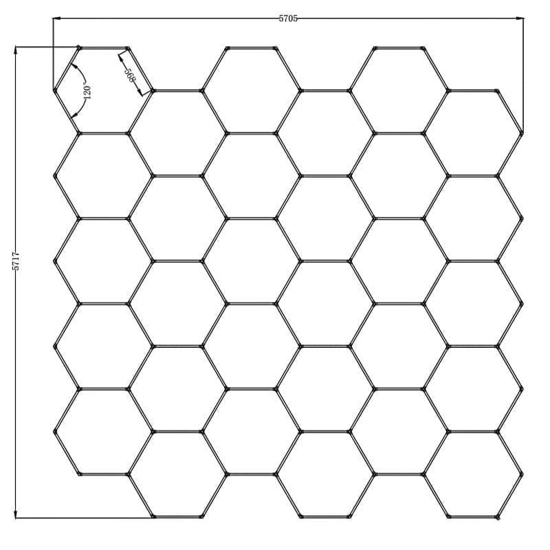 hexagon lights design