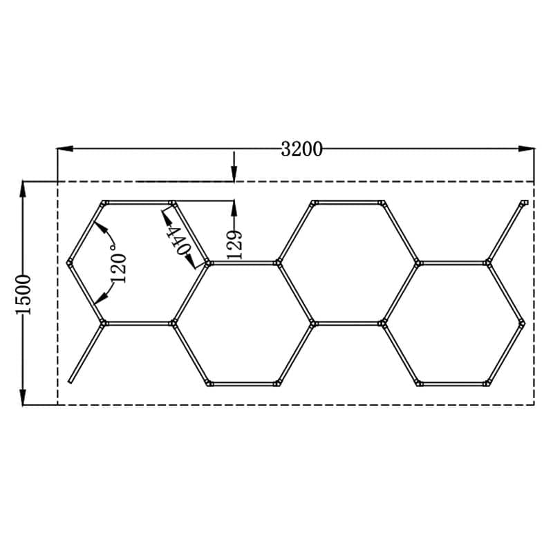 hexagonal ceiling lights