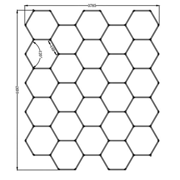 hexagonal led light