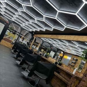 white lights hair salon