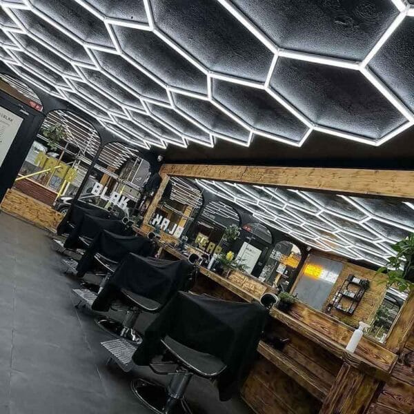 white lights hair salon