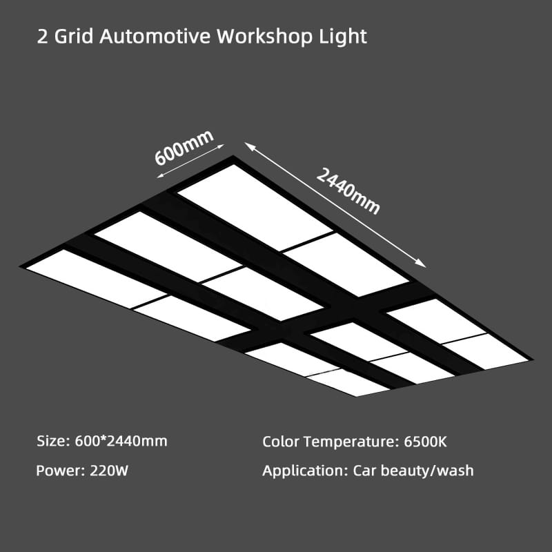 Size 2 grid automotive workshop light