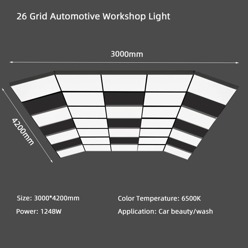 Size 26 grid automotive workshop light