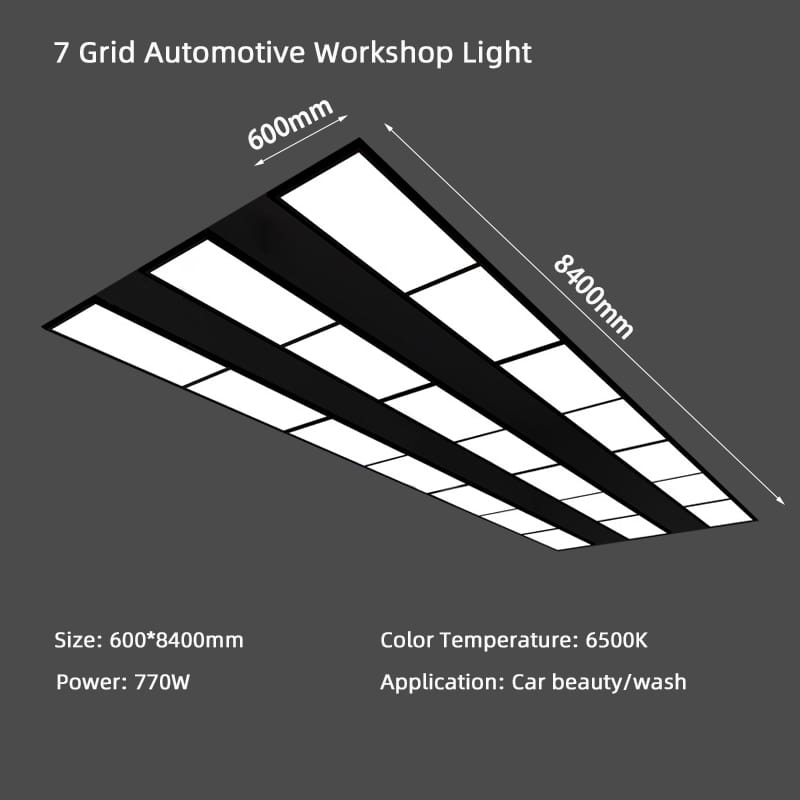 Size 7 grid automotive workshop light