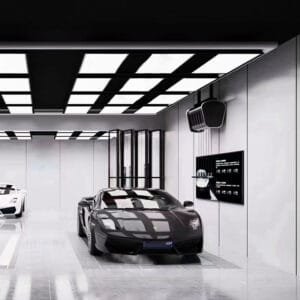 car workshop lights