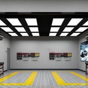 diy workshop lighting