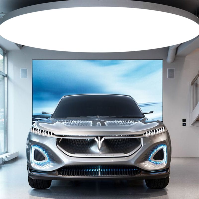 pvc stretch ceiling film lighting