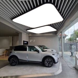 recessed membrane stretch ceiling light
