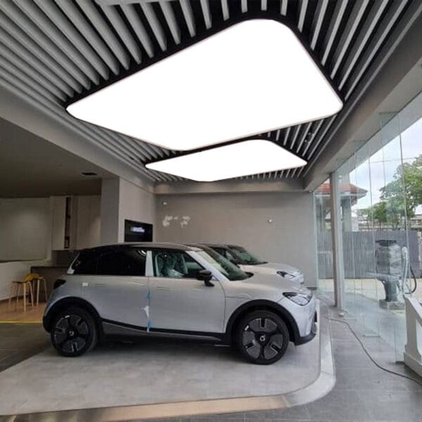 recessed membrane stretch ceiling light