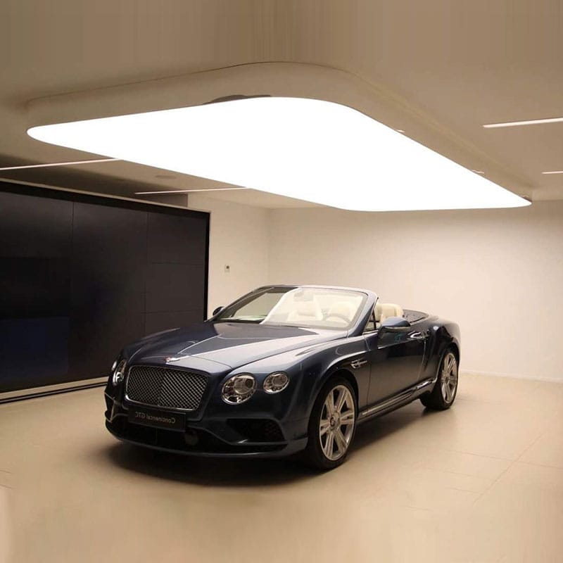 backlit stretch fabric ceiling